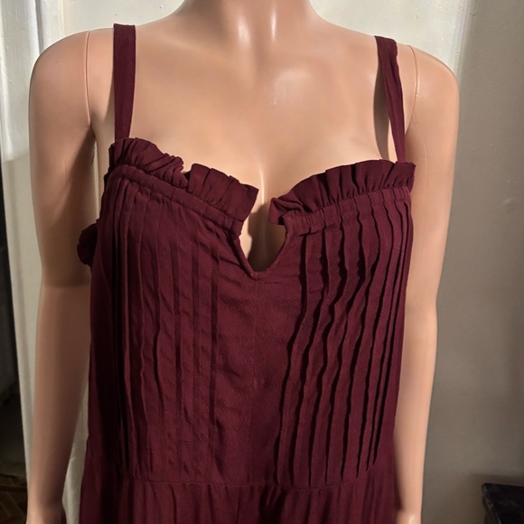 MADEWELL Women’s Wine Red Pintuck Cami Jumpsuit - Picture 6 of 16